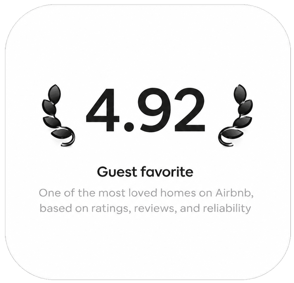 Airbnb guest favorite rating badge